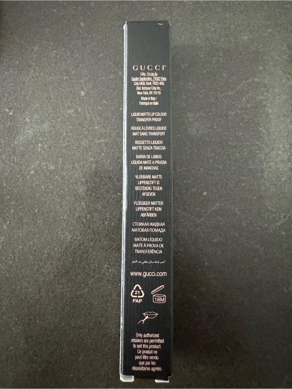 Gucci Liquid Matte Lip Color Transfer Proof Goldie Red - New in Box - Picture 10 of 13